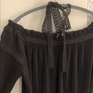 Drop shoulder mini dress